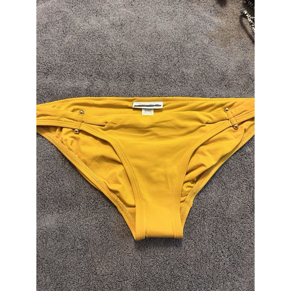 NWT Robin Piccone Mustard Swimwear Bikini Bottom Size Small